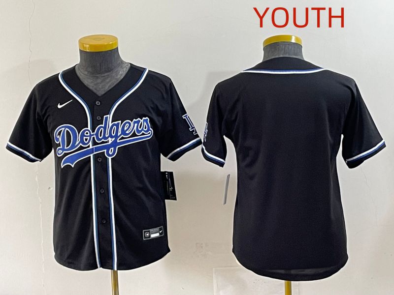 Youth 2025 Los Angeles Dodgers Blank Black Three generations Fashion Nike MLB Jersey style 1